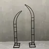 Nuevos Accesorios para Bodas Arco Hierro Forjado Puerta de Cuerno Césped Exterior Boda Soporte de Flores Arco Fondo de Escenario