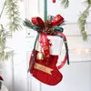 Flores Secas Navideñas, Fruta, Lazo Grande, Ramas de Pino, Cascabeles de Deseos, Decoraciones para Colgar en el Coche, Colgantes para Calcetín de Navidad