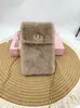 Bolsa de Pelúcia da Moda para Mulheres Coleção Outono/Inverno 2026: Bolsa de Ombro com Corrente para Celular Estilo Coreano Versátil Retrô