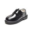 Zapatos de rendimiento para reloj de niño Zapatos de estudiante blancos Flor de etiqueta Zapatos de niño Estilo británico primavera y otoño Zapatos pequeños de cuero negros para mujer para niño