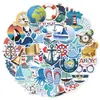 50 Peças de Adesivos de Graffiti Cartoon do Mundo Náutico Adesivos para Mala e Caderno DIY Decoração à Prova d'Água Atacado Transfronteiriço