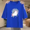 Ropa de maternidad con descuento de comercio exterior transfronterizo, camiseta de manga tres cuartos básica de verano de talla grande que reduce la edad, camiseta holgada de manga corta, versátil
