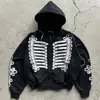 Jaqueta Moletom Esportiva com Capuz Outono/Inverno 2026 Y2K Cardigan com Zíper Hoodie Moda Harajuku Atacado