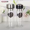 Huadang 388 vaso de vidrio de borosilicato de doble capa taza de té de negocios taza de regalo impresión de letras en stock venta al por mayor