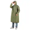 Impermeable Cortavientos de una Pieza Largo para Exteriores Senderismo Impermeable a Prueba de Lluvia Engrosado y Largo Cortavientos Poncho Chaqueta para Hombres y Mujeres