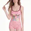 Traje de banho de alta qualidade, fofo e estiloso para meninas jovens, apresentando um design modesto, com decote baixo, estilo halter e costas nadador, adequado para treinamento e competições na piscina.