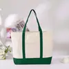 Bolsa de Lona Gruesa Personalizada Resistente al Desgaste Gran Capacidad de Almacenamiento Bolsa de Viaje con Cremallera Puede Imprimir Patrón Logo