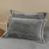 Fundas de Almohada de Terciopelo Coral de Invierno, un Par de 48X74Cm Gamuza Cálidas y Engrosadas Funda de Almohada Individual Grande Terciopelo de Felpa
