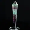 Báculo de Fluorita de Cristal Natural, Adorno de Escritorio para el Hogar de Piedra Cruda Pulida, Pieza de Decoración para el Hogar de Cristal de Punta Única del Mar de China Oriental