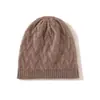 Cachemira 2026 Otoño/Invierno Nuevo de Gama Alta Color Sólido Tejido Jacquard Engrosado Cálido de Moda Gorro de Punto Casual para Hombres y Mujeres