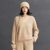 Suéter de Malha Base Feminino de Caxemira Outono e Inverno Novo Trançado Moda Casual Simples Versátil Estilo Preguiçoso Suéter de Caxemira