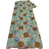 Bordado completo de pedrería floral, vestido de fiesta africano de tela bali, encaje suizo voile de algodón puro