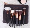En stock ZOEVA 15 12 8 juego de brochas de maquillaje con bolsa herramientas de belleza de pelo de animal al por mayor brocha para sombra de ojos