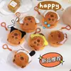 Nueva Llegada Cappibala Peluche Monedero Capibara Bolso Colgante Auricular para Hombre y Mujer Almacenamiento Llavero Regalo