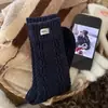 Calcetines Gruesos de Invierno, Calcetines de Media Pantorrilla, Color Sólido Huevo, Tejido de Cable Retro, Cálidos, Sin Costuras, Espesos, Tipo Holgado para Mujer