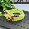 Pulsera de Cuarcita Seis Caracteres Palabras Verdaderas Cuatro Círculos Pulsera de Jade Seda Dorada Múltiples Círculos Suministro en Vivo Puesto de Feria Vendido Regalos