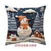 Funda de Almohada Navideña Nueva Impresa en 2D Decoración Transfronteriza de Fiestas de Año Nuevo Funda de Almohada para Cojín de Sofá de Sala de Estar Venta al por Mayor