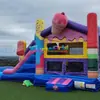 Castillo Inflable con Tobogán y Trampolín Temático de Dulces, Fábrica de Comercio Exterior, Cama Elástica Inflable para Exteriores, Equipo de Diversión, Castillo Inflable para Niños