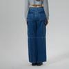 Jeans Estilo Tooling Nuevo Estilo 2024 Lavado Azul Agua Cintura Alta Rectos de Mezclilla para Mujer
