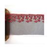 Bordado por Computadora Bordado Floral Clásico Encaje de Malla Ropa Interior Sujetador Prenda Tela Decorativa Ancho de Tela 22CM