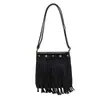Bolsas de Suede com Franjas Estilo Boho Retrô para Mulheres 2026 Nova Versátil Bolsa Transversal Bolsa Saco