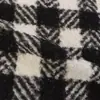 Tecido de Veludo com Laço Xadrez Três Cores Estampado, Cachecol de Lã de Cordeiro, Tecido para Sapatos, Chapéus, Almofadas