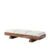 Banco de madera maciza y tela para viento, banco de noche para dormitorio, modelo de diseñador, banco sofá para sala de estar, taburete para cambiar zapatos en la entrada