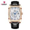Reloj de Cuarzo Barril de Vino Dawn CHENXI Reloj Cuadrado Reloj Casual para Hombre con Correa Impermeable Reloj de Personalidad 8209