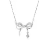 Colar Borboleta de Diamante Flash de Camada Dupla Novo Japonês e Coreano Corrente de Clavícula Simples de Temperamento Frio Feminino Preço de Fábrica Atacado