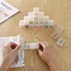 Mini Pastillero de Viaje Portátil Sellado Estuche Pequeño de Plástico Desmontable Caja de Almacenamiento de Pastillas de 7 Compartimentos