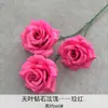 Buquê de Flores Artificiais Rosa Diamante de 3 Peças Produto Acabado Flores de Seda Artificial para Arranjos de Casamento Flores Plásticas para Decorações de Casamento