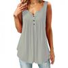 Comercio Exterior Transfronterizo Ebay Amazon Europa y América Plisado Botón Suelto Sin Mangas Camiseta Chaleco Color Sólido Chaleco YY0013