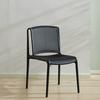 Silla de Plástico con Respaldo Grueso, Silla Hueca de Ocio, Elegante Silla de Comedor para Adultos para Exteriores, Mesa y Sillas de Comedor para Restaurante, Plegable