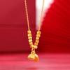 Collar de Cintura Pequeña para Mujer Que No Se Desvanecerá por Mucho Tiempo, Verano Nuevo de Alta Gama Chinoiserie Latón Joyería Artificial Pulsera, Oro Arena Vietnamita
