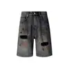 Marca Tendência Retro Americana Shorts Jeans Rasgado Masculino Calça de Cinco Pontos Verão 2026 Nova Solta Calça de 5 Pontos bf