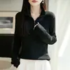 Cárdigan de Punto Minimalista con Cuello Alto y Media Cremallera para Mujer con Bolsillos, Prenda Exterior Adelgazante de Manga Larga