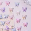 Fofo Borboleta Desenho Animado Simulação Nail Art Enfeites Resina Pequenos Acessórios DIY Cola Creme Capa de Celular Capa de Fone de Ouvido Acessórios