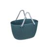Estilo japonês sobreposição de plástico portátil vegetal cesta de compras conveniente de grande capacidade de armazenamento cesta de linho padrão de armazenamento cesta multicolor atacado