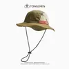 Chapéu Bucket Colorido de Cinco Painéis Retro para Exterior Secagem Rápida Primavera/Verão Unissex Fino Respirável Chapéu de Proteção Solar Chapéu de Proteção Solar para Montanhismo Tendência