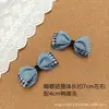 Serie de Colores Contrastantes Estilo Retro Dulce Pasador para el Cabello Infantil Azul Gris Negro y Blanco Par de Lazos Pinzas Pequeñas de Par Clip Lateral Clip para Flequillo