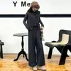 Conjunto de Chaleco de Botones Estilo Chino Nuevo Hecho a Medida, Chaleco Corto 2026, Pantalones de Pierna Ancha Caídos con Dobladillo Plegado de Cintura Alta Conjunto de Dos Piezas