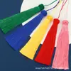 14CM sombrero de piña borla borla largo colgante vertical marcapáginas colgante de coche colgante de abanico accesorios nudo chino