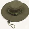 Chapéu Camuflado de Aba Redonda Estilo Americano, Chapéu Boonie para Exterior, Chapéu Redondo para Proteção Solar, Chapéu de Pescador, Boné Camuflado para Caminhada, Proteção Solar e Respirável