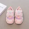 Zapatos para Niña con Luces, Malla Transpirable 2026 Tenis Infantiles Más Vendidos, Estilo Princesa Suela Suave Zapatos de Papá, Zapatos Brillantes para Niñas