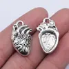 25x 14mm 2,6g acessório de vestuário de prata antiga pingente pingente de coração de amor