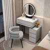 Penteadeira para Apartamento Pequeno Quarto Moderna Simples Luxo Leve High-End Ardósia Madeira Maciça Mesa de Maquiagem Penteadeira Integrada
