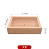Caja de Sashimi de Madera Estilo Japonés con Tapa, Caja para Pescado, Caja para Salmón, Plato para Carne de Res, Plato para Verduras, Caja de Madera, Caja de Madera Blanca para Sushi