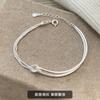 Pulsera Cadena Nudo Minimalista para Mujer, Estilo Sencillo y Genial, Diseño Nuevo Único, Joyería de Mano de Moda Estilo Ins Nicho Celebridad de Internet