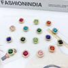 Nova cor 13*13 girassol vidro de ponta dupla costurado à mão diamante sapatos faça você mesmo acessórios de roupas atacado