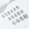 Cuentas Espaciadoras de Zirconia con Forma de Copo de Nieve y Cuentas de Barril con Recubrimiento de Platino de Cobre de Larga Conservación de Color Colgante Passepartout Accesorios de Joyería para Bricolaje
